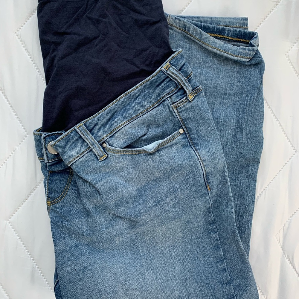 Seraphine UK Maternity 8 Petite Light Wash Skinny Jeans